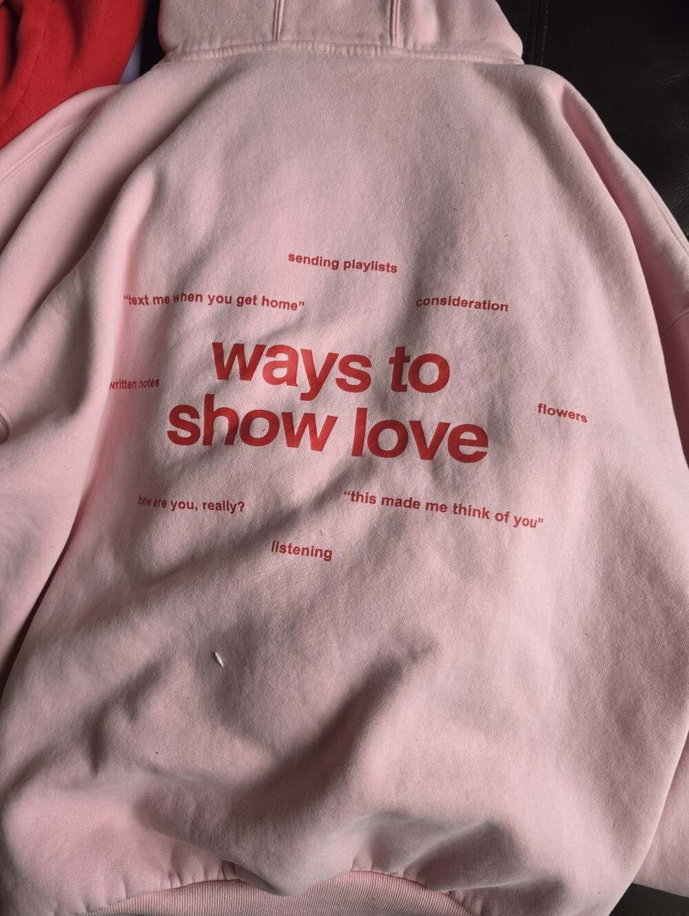 Pink 'Ways to Show Love' Graphic Hoodie